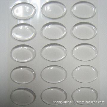 Eco-friendly Clear Epoxy Sticker with Size of 18mm